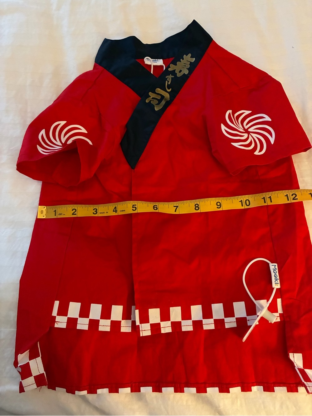 XXL Japanese Sushi Chef Pet Costume NWT - Picture 2 of 5